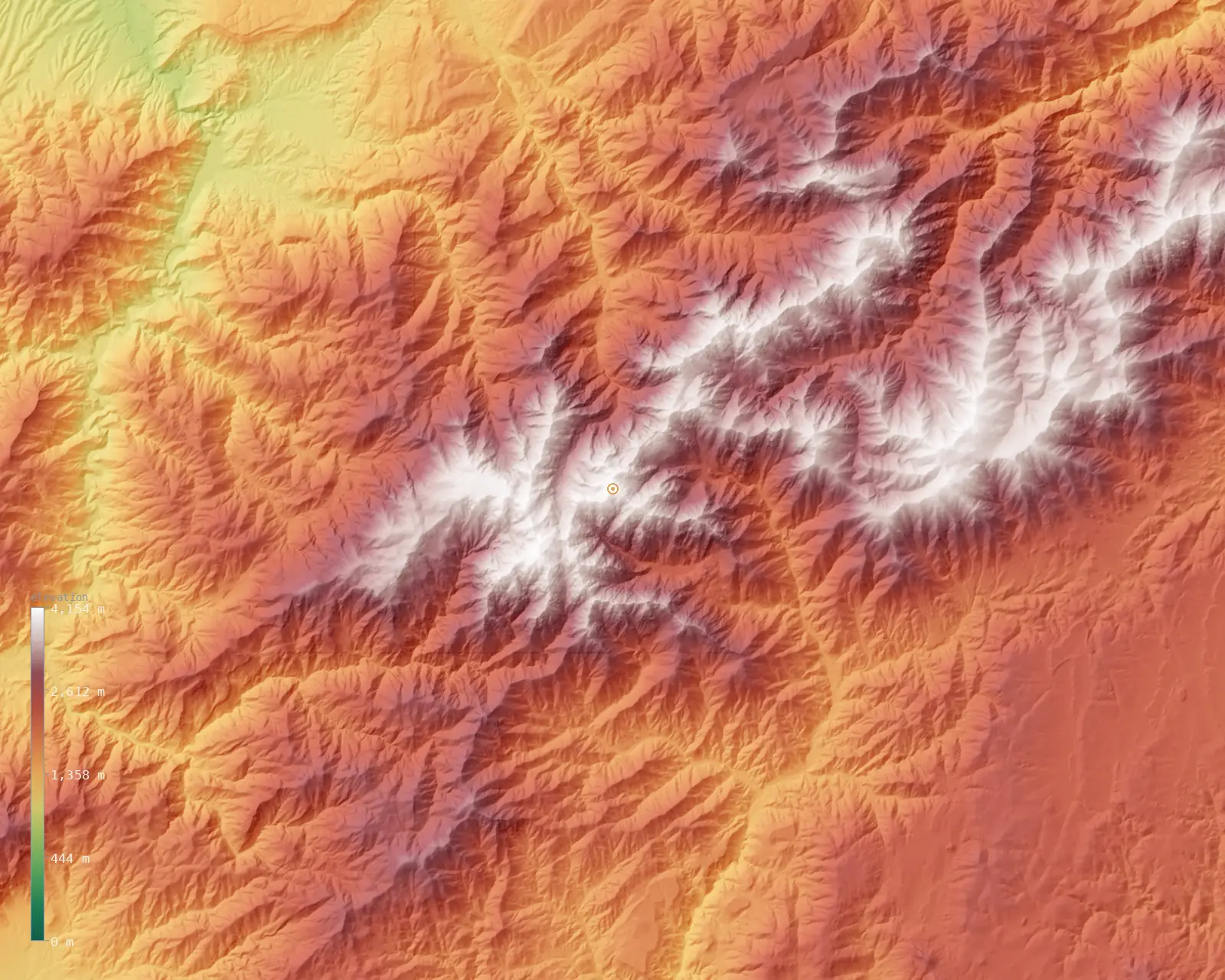 Interactive fine-resolution 3D elevation map of the Toubkal massif, from the Copernicus GLO-30 model