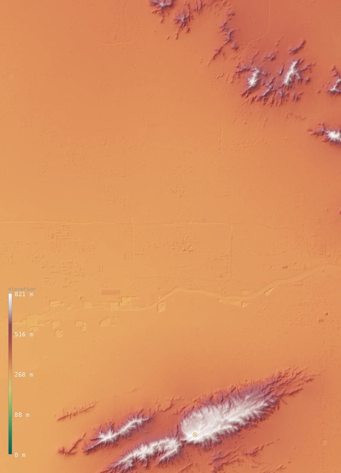 Interactive 3D elevation map of Phoenix's neighborhoods on real terrain, from the Copernicus GLO-30 model