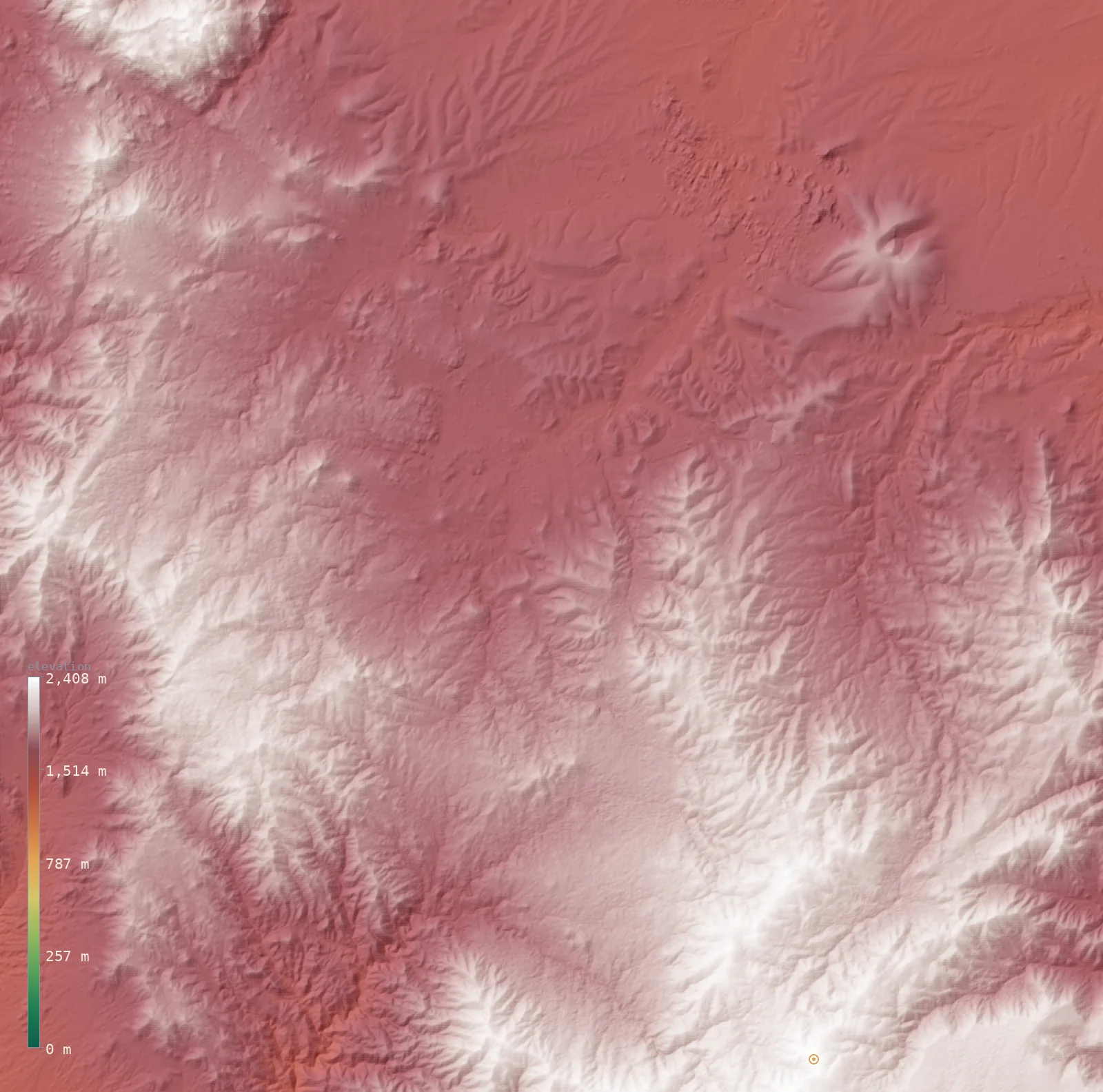 Interactive 3D elevation map of Prescott's neighborhoods on real terrain, from the Copernicus GLO-30 model