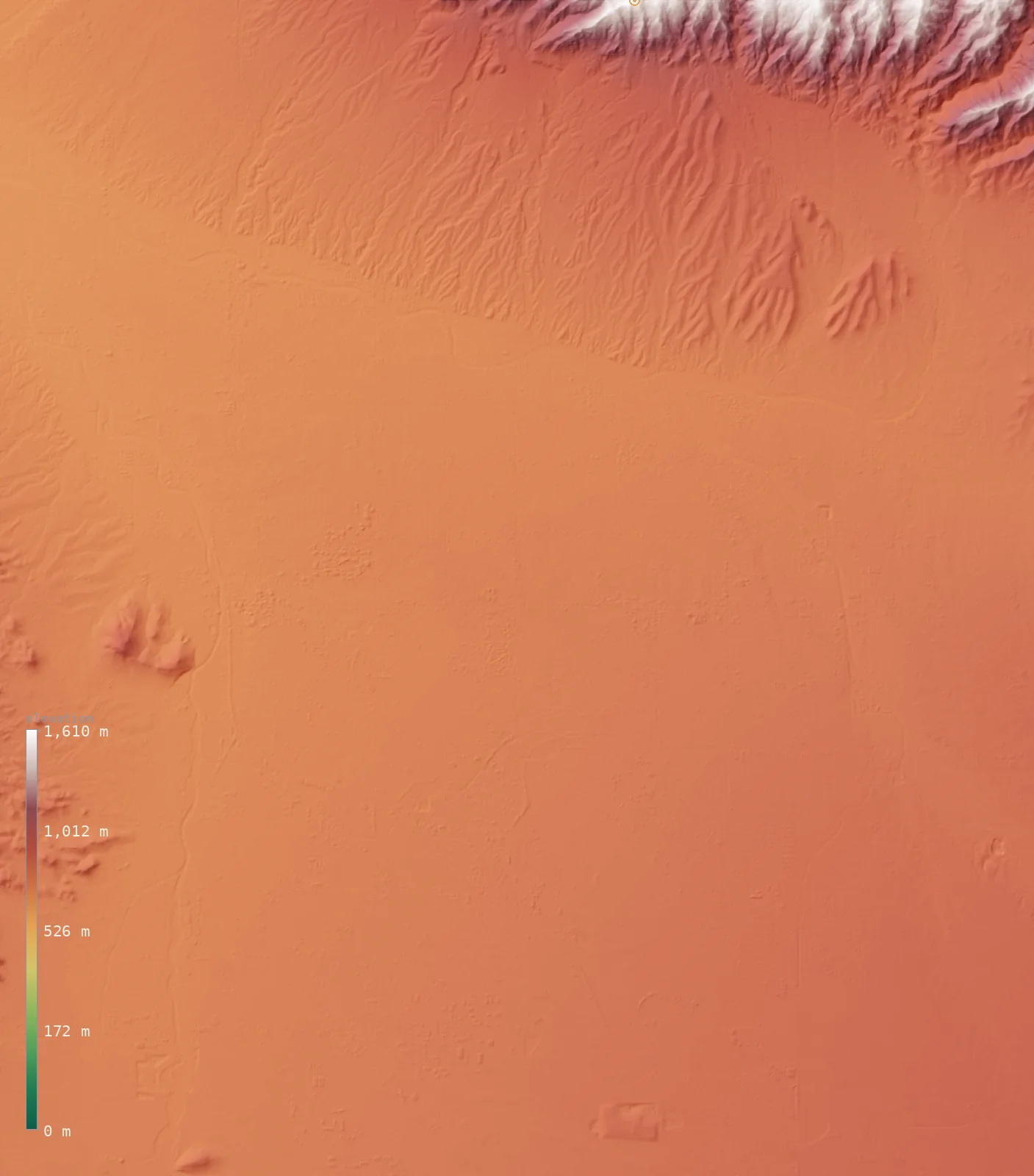 Interactive 3D elevation map of Tucson's neighborhoods on real terrain, from the Copernicus GLO-30 model