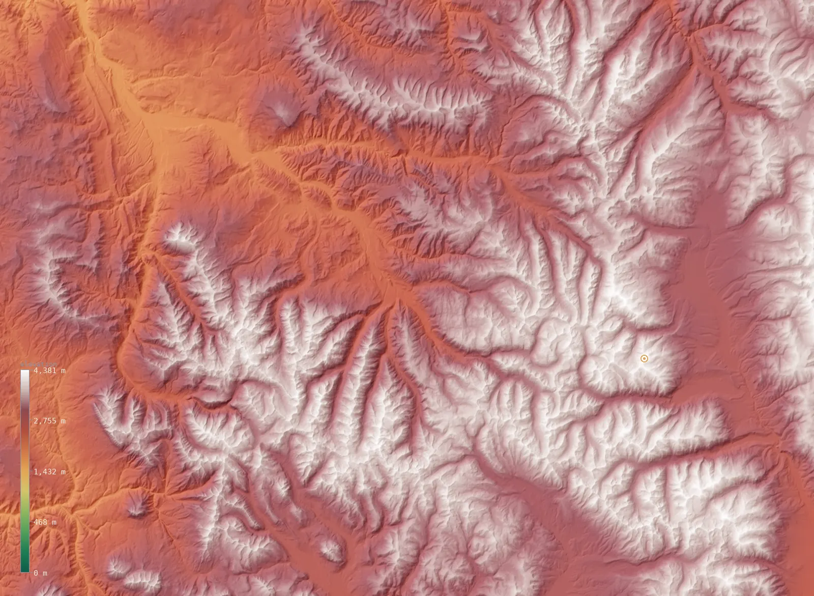 Interactive 3D elevation map of the Aspen, Colorado area, from the Copernicus GLO-30 model