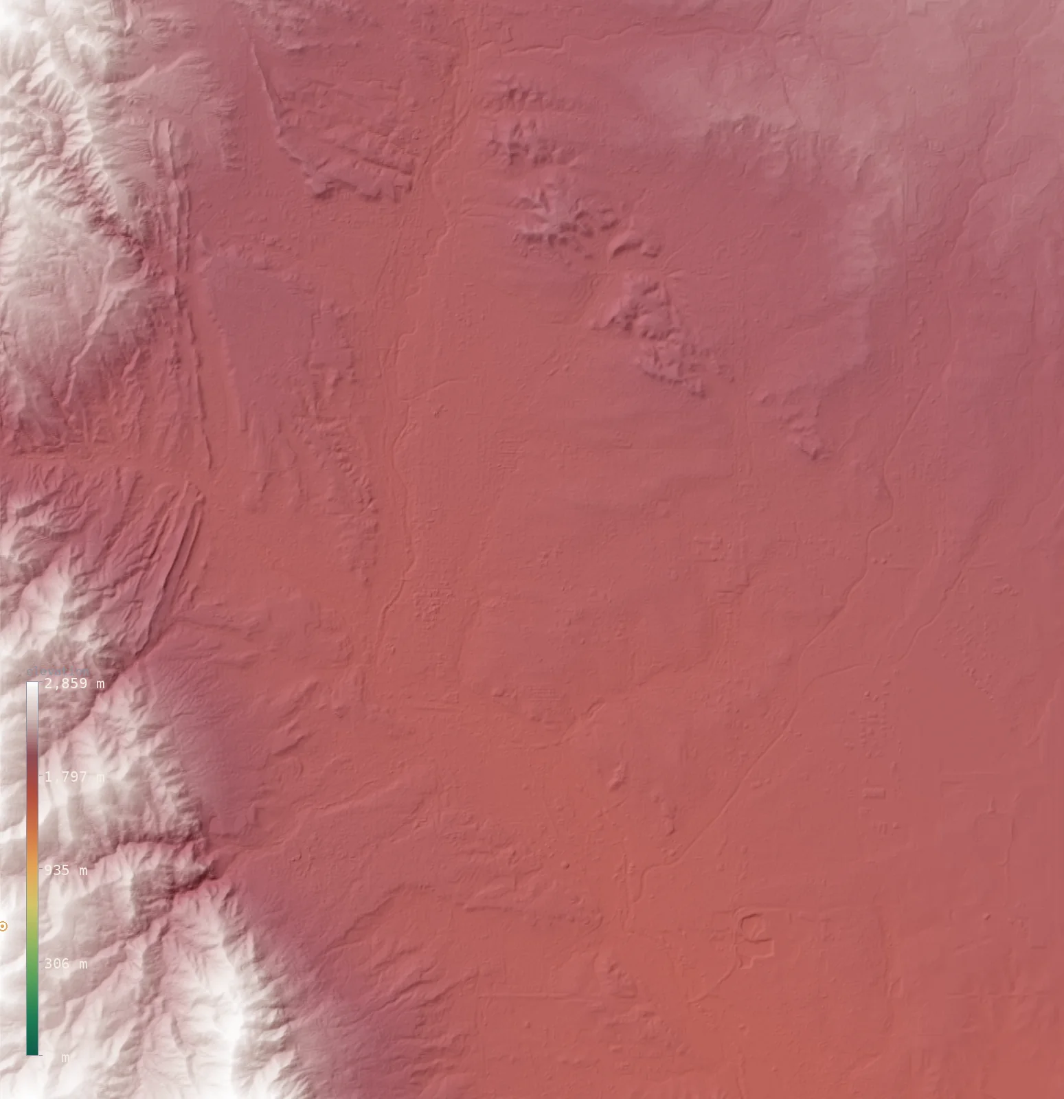 Interactive 3D elevation map of Colorado Springs's neighborhoods on real terrain, from the Copernicus GLO-30 model