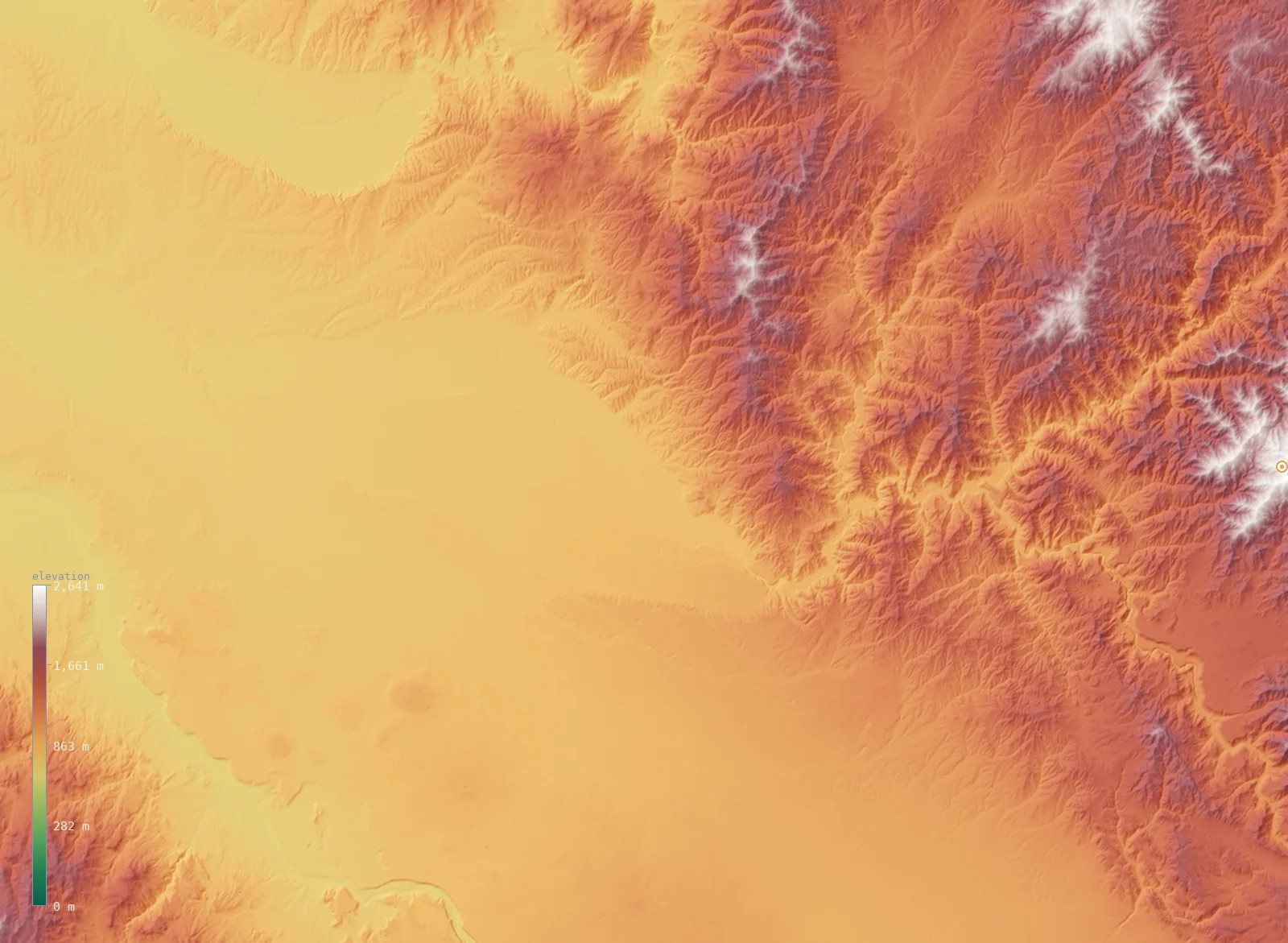 Interactive 3D elevation map of the Boise, Idaho area, from the Copernicus GLO-30 model