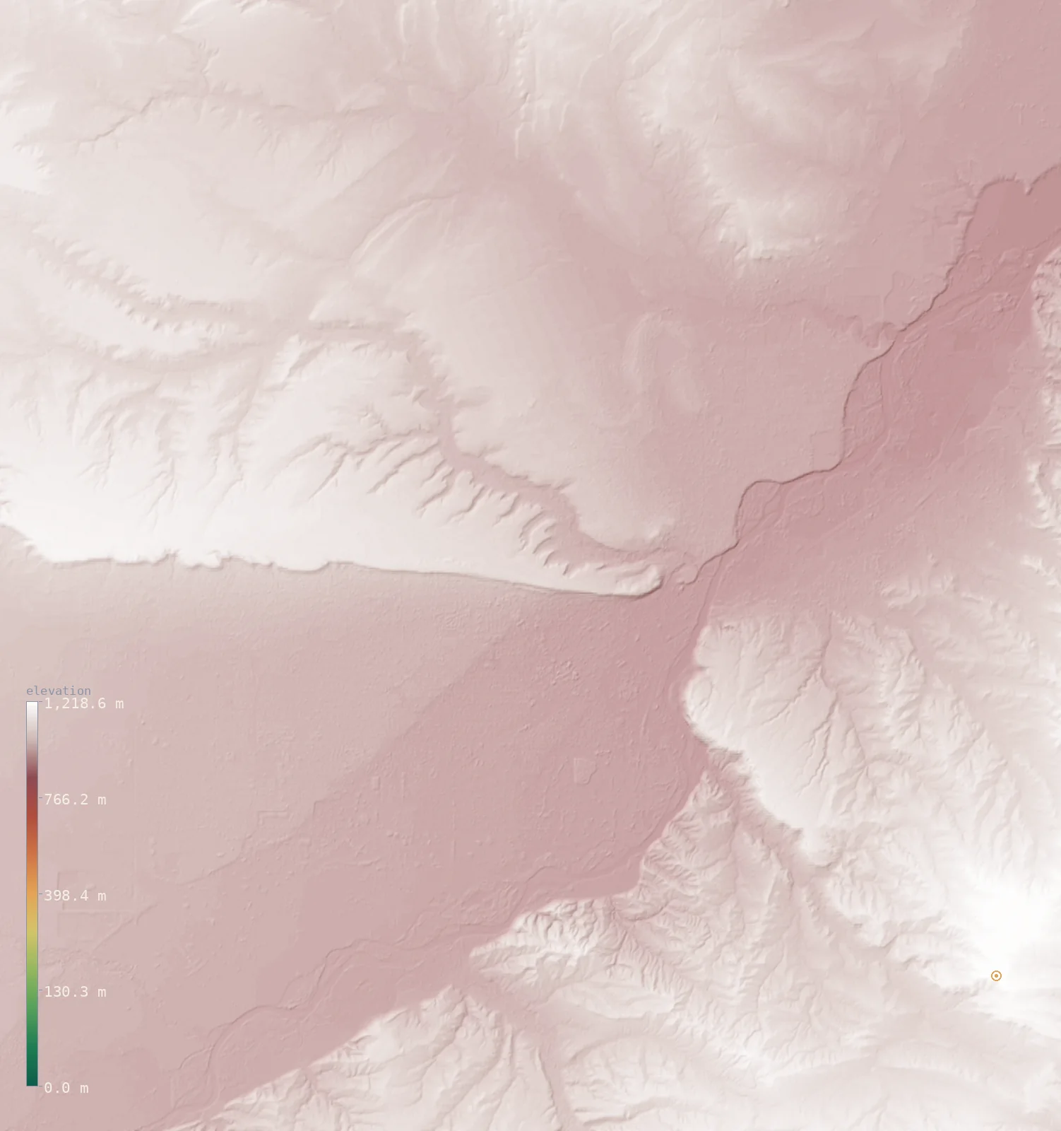 Interactive 3D elevation map of Billings's neighborhoods on real terrain, from the Copernicus GLO-30 model