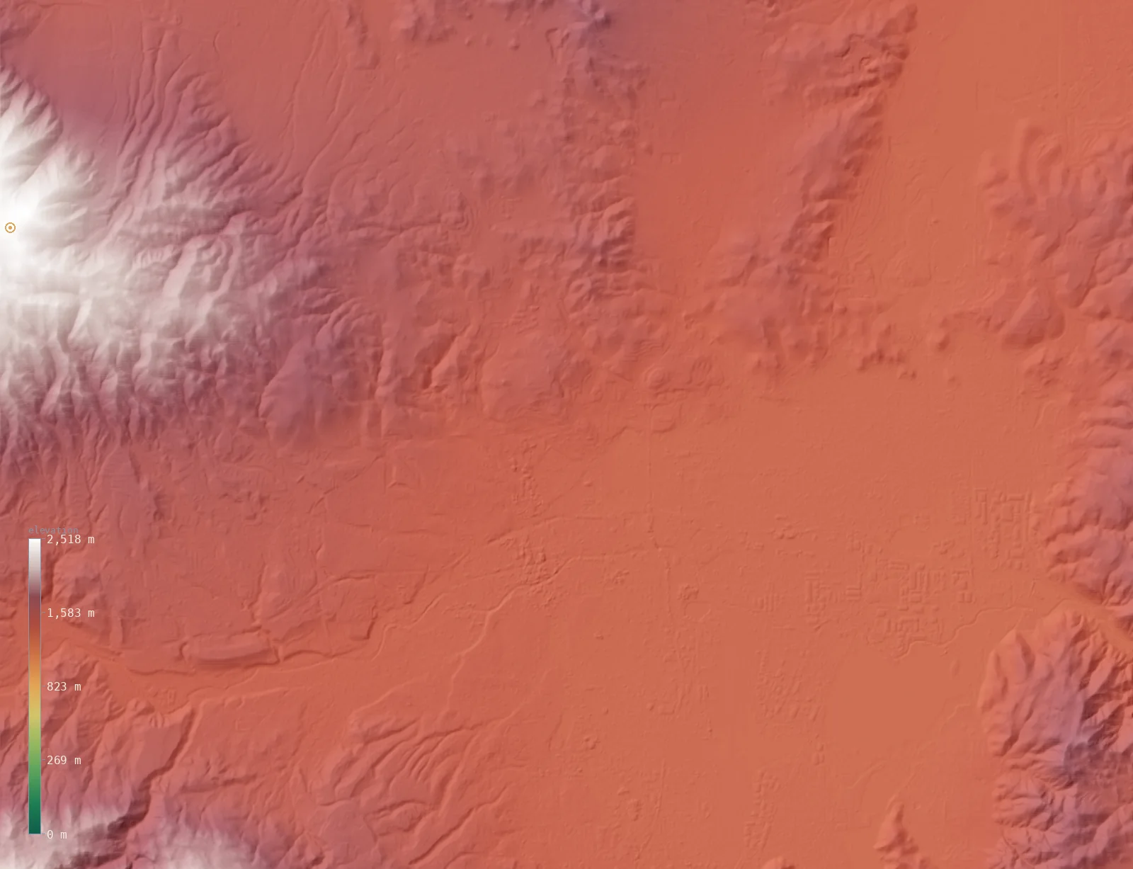 Interactive 3D elevation map of Reno's neighborhoods on real terrain, from the Copernicus GLO-30 model