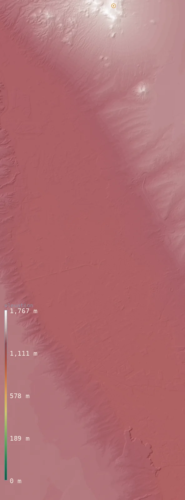 Interactive 3D elevation map of Las Cruces's neighborhoods on real terrain, from the Copernicus GLO-30 model