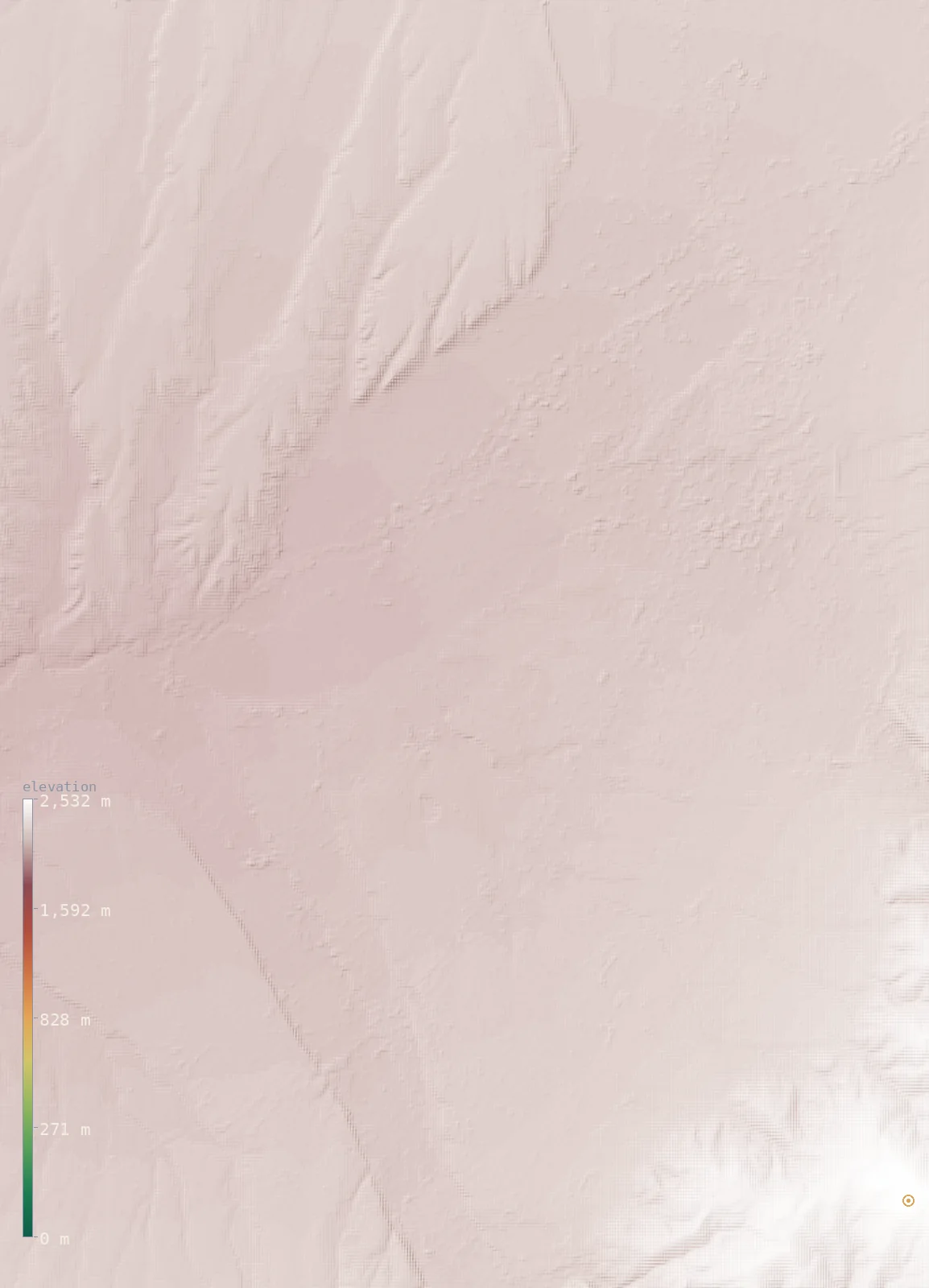 Interactive 3D elevation map of Taos's neighborhoods on real terrain, from the Copernicus GLO-30 model