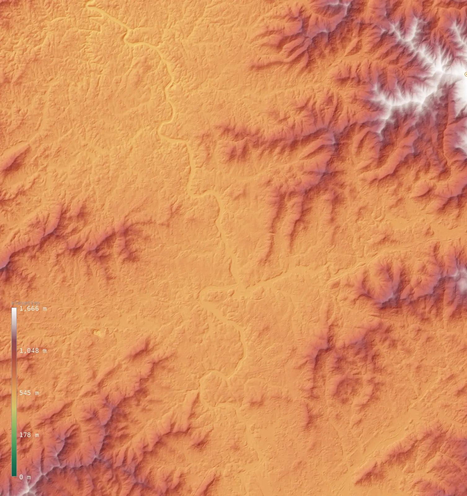 Interactive 3D elevation map of Asheville's neighborhoods on real terrain, from the Copernicus GLO-30 model