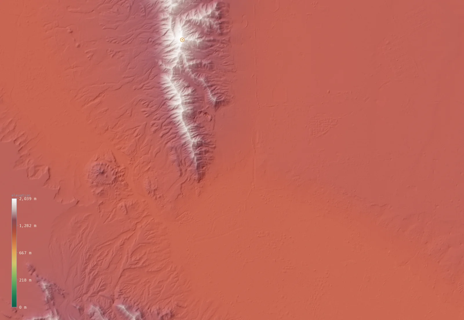 Interactive 3D elevation map of El Paso's neighborhoods on real terrain, from the Copernicus GLO-30 model
